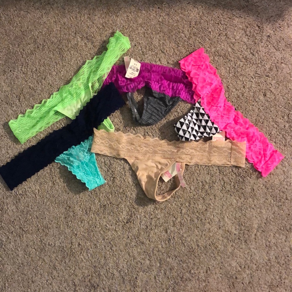 5 pair of pink by Victoria’s Secret thongs